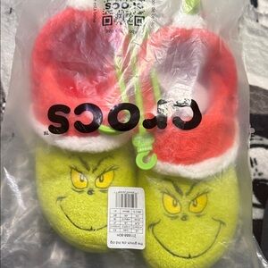 CROCS Grinch Slippers - Red and Yellow